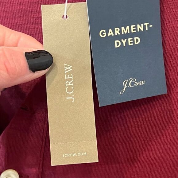 J crew re-imagined Garment dyed slub cotton 3 button Henley size XXL in wine - Picture 8 of 10
